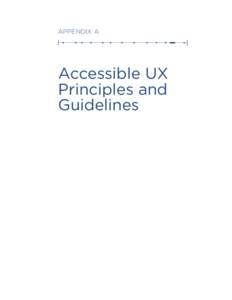 APPENDIX A  Accessible UX Principles and Guidelines