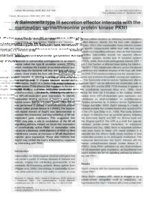 A Salmonella type III secretion effector interacts with the mammalian serine/threonine protein kinase PKN1