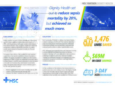MSC PARTNER: DIGNITY HEALTH  Dignity Health set out to reduce sepsis mortality by 20%, but achieved so