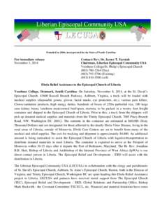 Press Release - LECUSA Ebola Relief Assistance - revised