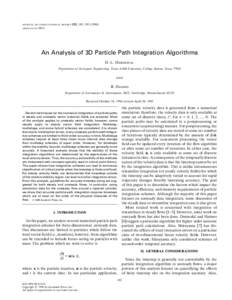 JOURNAL OF COMPUTATIONAL PHYSICS ARTICLE NO. 123, 182–[removed]