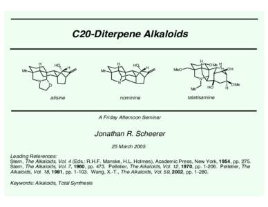 C20-Diterpene Alkaloids H HO  Me
