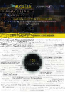 CONFERENCE  LEADING EUROPEAN CONFERENCE for learning about agile methods beyond software development.