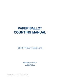 Microsoft Word - Paper Ballot Counting Manual.doc