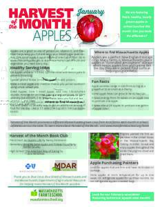 We are featuring fresh, healthy, locally grown apples in school lunches this month. Can you taste the difference?