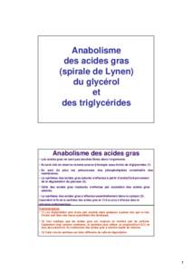 11-Anabolisme des acides gras et des triglycérides [Mode de compatibilité]