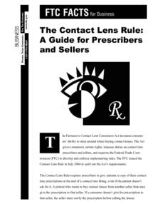 The Contact Lens Rule: A Guide for Prescribers and Sellers