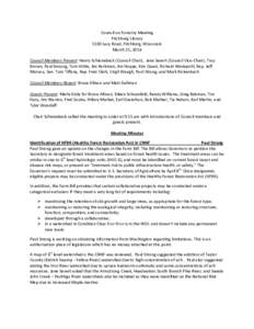 Council on Forestry Meeting Minutes (March 25, 2014)