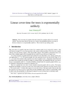 Linear cover time for trees is exponentially unlikely