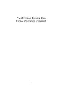 AMSR-E低速回転データフォーマット説明書(英語版)