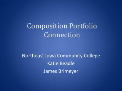 Community College – High School Composition Portfolio Connection