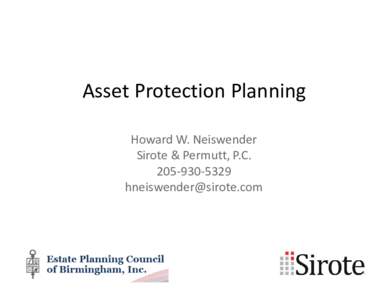 Microsoft PowerPoint - DOCSBHM-#v1-Asset_Protection_Planning_Powerpoint.PPTX