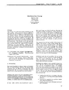Computer Graphics  Volume18, Number 3 July 1984