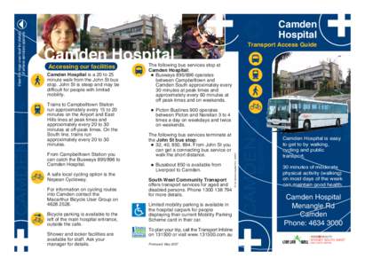 Camden Hospital Transport Access Guide  Camden Hospital