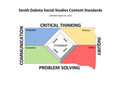 South Dakota Social Studies Content Standards Adopted August 24, 2015 Acknowledgments The revised Social Studies Content Standards are a result of the contributions of educators from across the state. Many hours were de