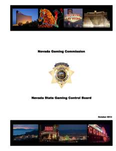 Nevada Gaming Commission  Nevada State Gaming Control Board October 2014