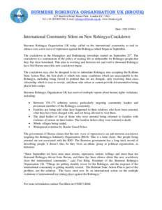 Microsoft Word - Press Release on New Rohingya Crackdown.doc