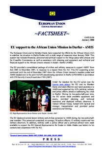 EUROPEAN UNION COUNCIL SECRETARIAT ~FACTSHEET~  AMIS II/08