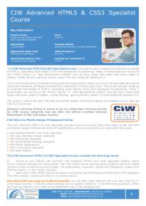 CIW Advanced HTML5 & CSS3 Specialist.indd