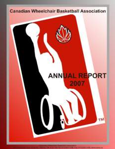 Canadian Wheelchair Basketball Association  ANNUAL REPORTCanadian Wheelchair Basketball Association
