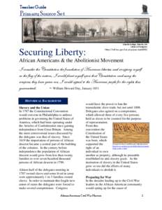 Teacher Guide  Primary Source Set Securing Liberty: