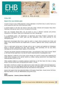 Media Release: 28 May, 2004