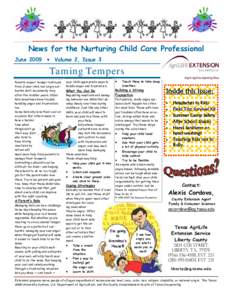 Child Care Newsletter Vol 2 Issue 3 June 09