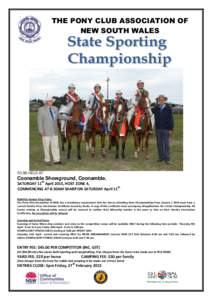 THE PONY CLUB ASSOCIATION OF NEW SOUTH WALES TO BE HELD AT  Coonamble Showground, Coonamble.