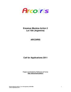 Erasmus Mundus Action 2 Lot 16A (Argentina) ARCOIRIS  Call for Applications 2011