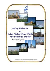 SAFETY EVALUATION OF INDIAN NUCLEAR POWER PLANTS POST FUKUSHIMA INCIDENT Interim Report  CONTENTS