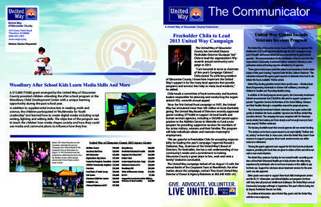 The Communicator A United Way of Gloucester County Publication 454 Crown Point Road Thorofare, NJ[removed]4303