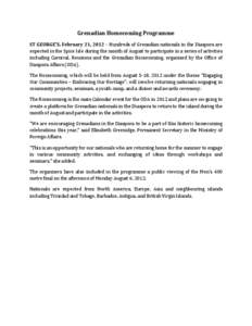 Microsoft Word - Grenadian Homecoming Press Release.doc