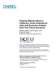 Floating Offshore Wind in California: Gross Potential for Jobs and Economic Impacts from Two Future Scenarios