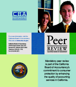 Peer Review Brochure - California Board of Accountancy