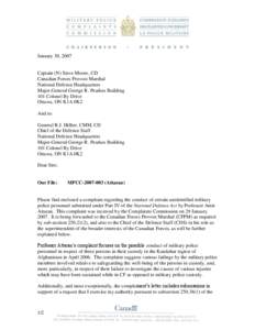 MPCC[removed]Attaran) Letter - January 30, 2007