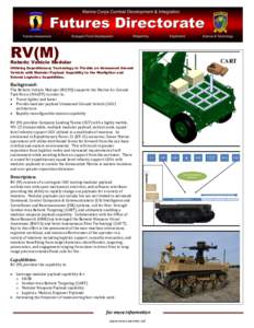 RV(M)  Robotic Vehicle Modular CART
