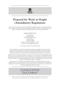 CD[removed]Proposal for Work at Height (Amendment) Regulations