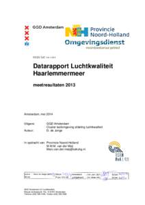 GGD/LODatarapport Luchtkwaliteit Haarlemmermeer meetresultaten 2013