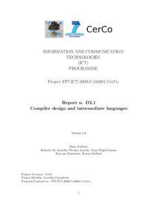 INFORMATION AND COMMUNICATION TECHNOLOGIES (ICT)