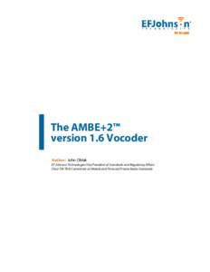 Microsoft Word - White Paper - AMBE+2 Vocoder 1.6.doc