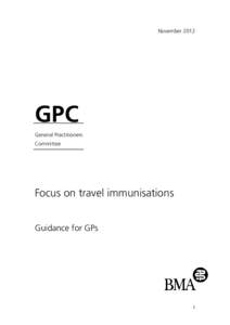 Focus on travel immunisation