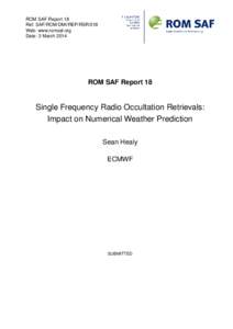 GPS / Weather prediction / Planetary science / Radio occultation / Command and control / Nuclear command and control / Global Positioning System / EUMETSAT / MetOp / Technology / Spaceflight / Meteorology