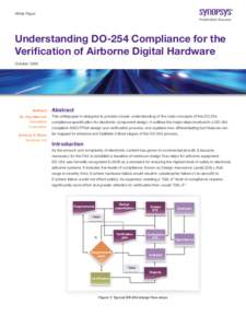 White Paper  Understanding DO-254 Compliance for the Verification of Airborne Digital Hardware October 2009
