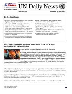 Ethics / Calendars / International observance / United Nations / Richard Barrett / Internally displaced person / UNICEF / Terrorism / Refugee / Forced migration / Counter-terrorism / Peace