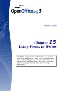 Writer Guide  15 Chapter Using Forms in Writer