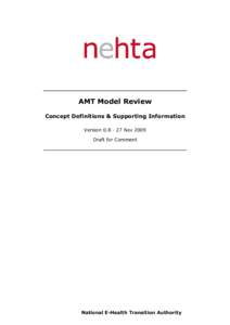 AMT Model Review-Concept Definitions