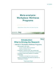 Microsoft PowerPoint - Meta-analysis SLF Wellness Institute May