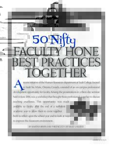 50 Nifty  FACULTY HONE BEST PRACTICES TOGETHER