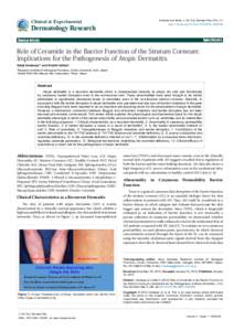 Clinical & Experimental  Dermatology Research Imokawa and Ishida, J Clin Exp Dermatol Res 2014, 5:1 http://dx.doi.org
