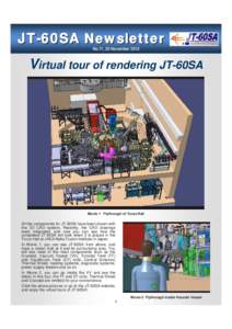 JT-60SA Newsletter No.11, 30 November 2010 Virtual tour of rendering JT-60SA  Movie 1 Flythrough of Torus Hall
